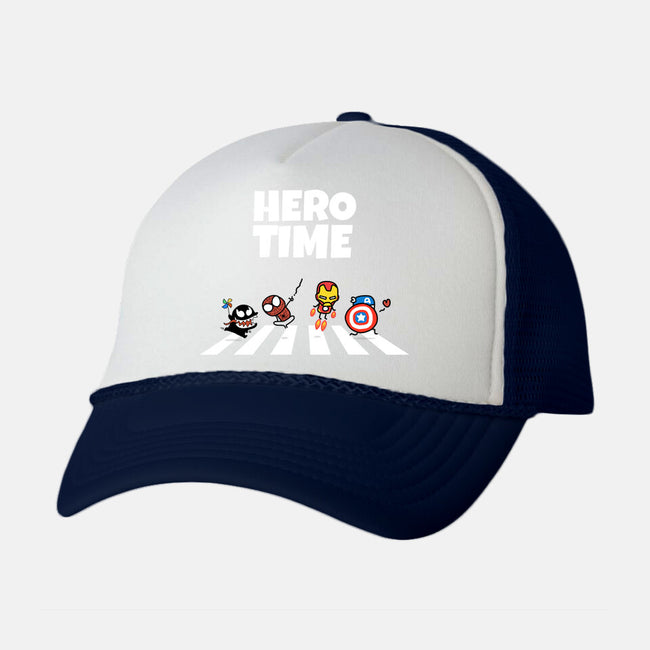 Hero Time-Unisex-Trucker-Hat-MaxoArt