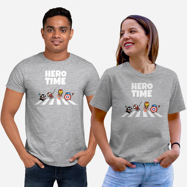 Hero Time-Unisex-Basic-Tee-MaxoArt