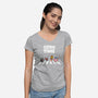 Hero Time-Womens-V-Neck-Tee-MaxoArt