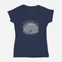 Nap Now Destroy Later-Womens-V-Neck-Tee-pigboom