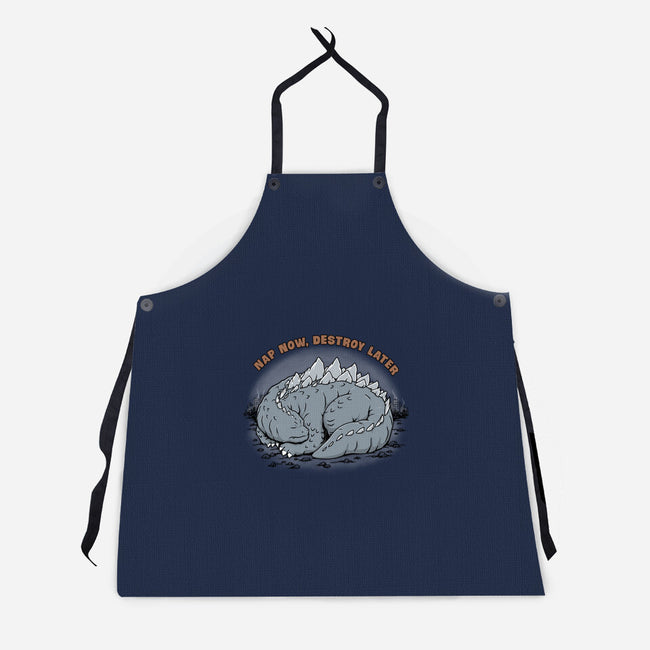 Nap Now Destroy Later-Unisex-Kitchen-Apron-pigboom