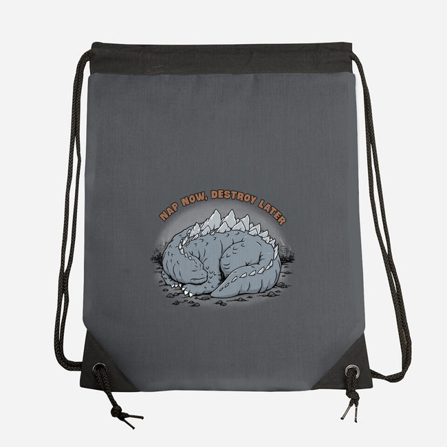 Nap Now Destroy Later-None-Drawstring-Bag-pigboom