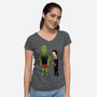 Cosmic Horror Is Cool-Womens-V-Neck-Tee-pigboom