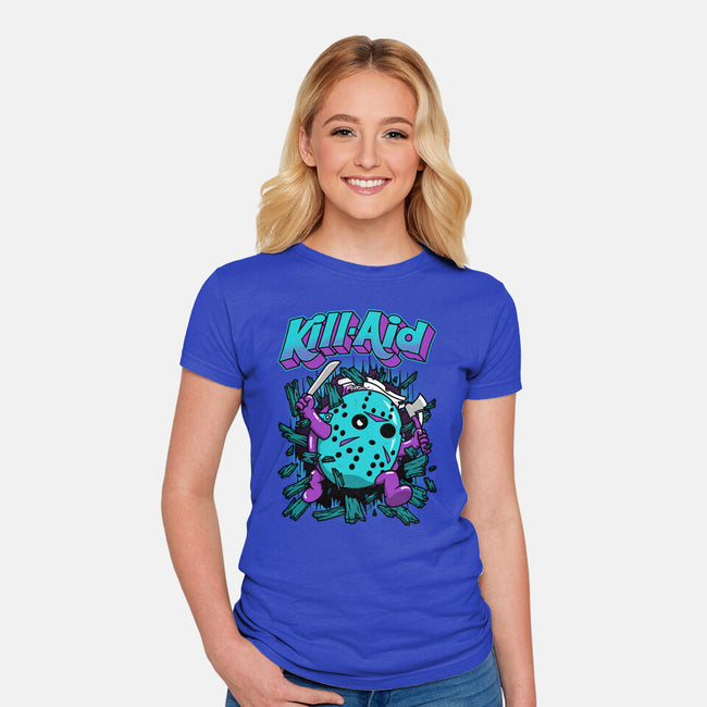 Kill-Aid Purple-Womens-Fitted-Tee-pigboom