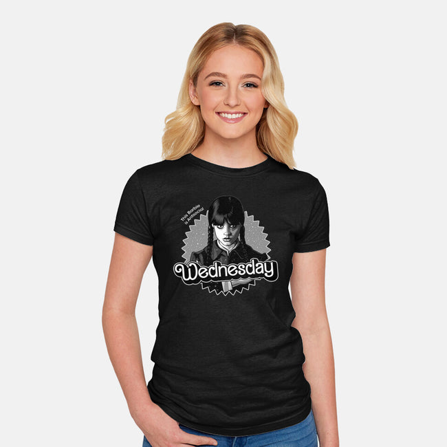 Antisocial Doll-Womens-Fitted-Tee-daobiwan