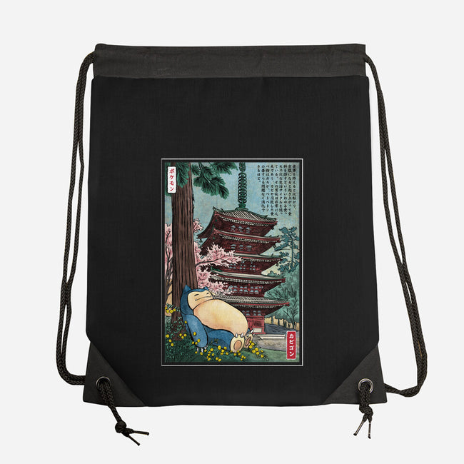 Taking A Nap In Japan-None-Drawstring-Bag-DrMonekers