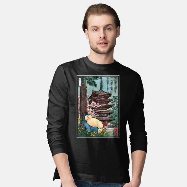 Taking A Nap In Japan-Mens-Long Sleeved-Tee-DrMonekers