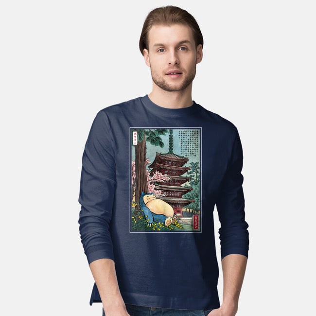 Taking A Nap In Japan-Mens-Long Sleeved-Tee-DrMonekers