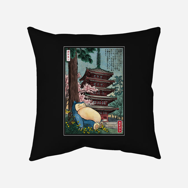 Taking A Nap In Japan-None-Removable Cover-Throw Pillow-DrMonekers