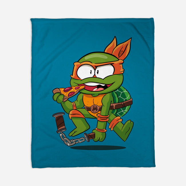 Pizza Turtle Boy-None-Fleece-Blanket-MaxoArt