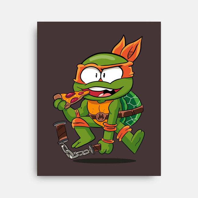 Pizza Turtle Boy-None-Stretched-Canvas-MaxoArt