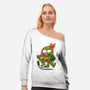 Pizza Turtle Boy-Womens-Off Shoulder-Sweatshirt-MaxoArt