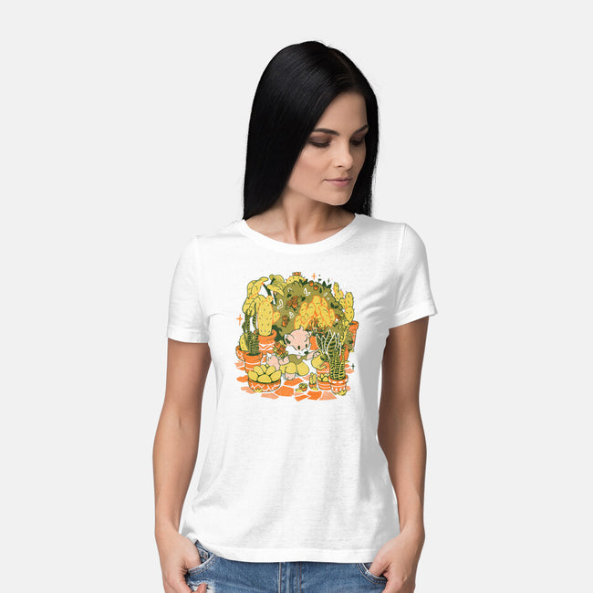 Plants And Chill-Womens-Basic-Tee-Estudio Horta