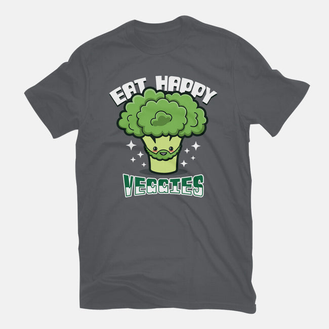 Eat Happy Veggies-Unisex-Basic-Tee-Boggs Nicolas
