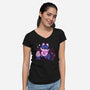 Mystical Fox-Womens-V-Neck-Tee-xMorfina