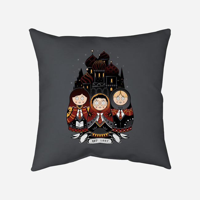 Matryoshka  Wizards-None-Removable Cover-Throw Pillow-GODZILLARGE
