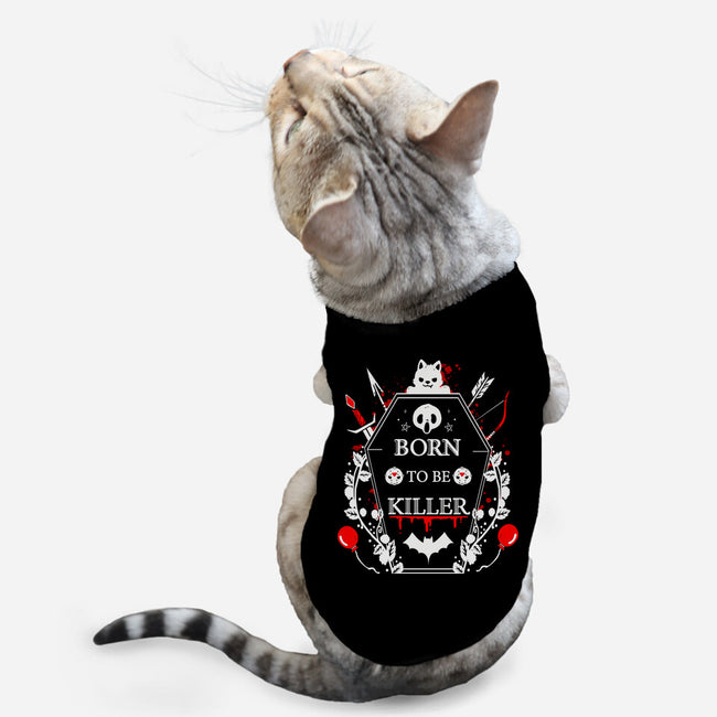 Born To Be Killer-Cat-Basic-Pet Tank-Vallina84