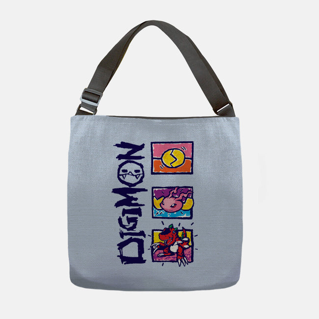 Digital Monsters-None-Adjustable Tote-Bag-dalethesk8er