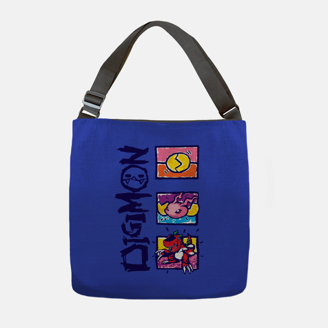 Digital Monsters-None-Adjustable Tote-Bag-dalethesk8er