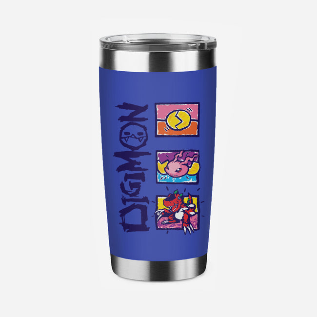 Digital Monsters-None-Stainless Steel Tumbler-Drinkware-dalethesk8er