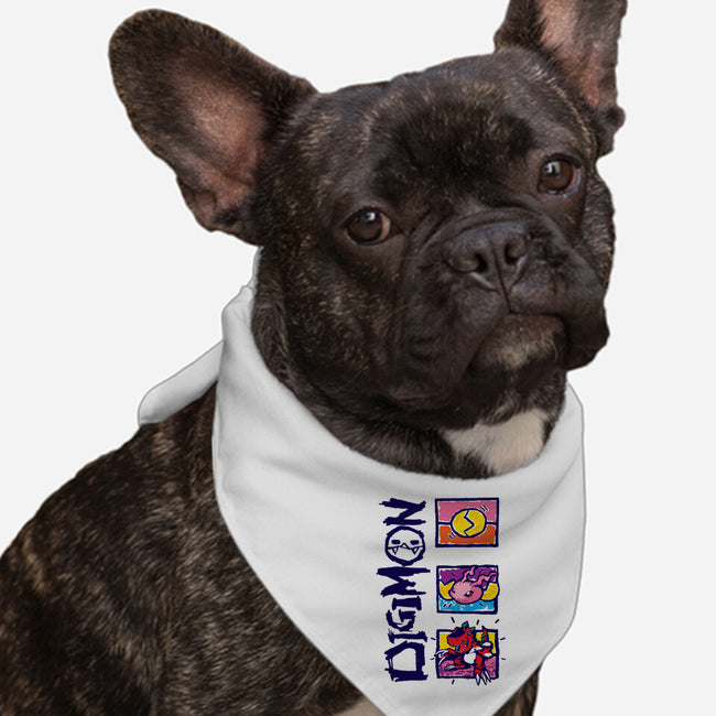 Digital Monsters-Dog-Bandana-Pet Collar-dalethesk8er