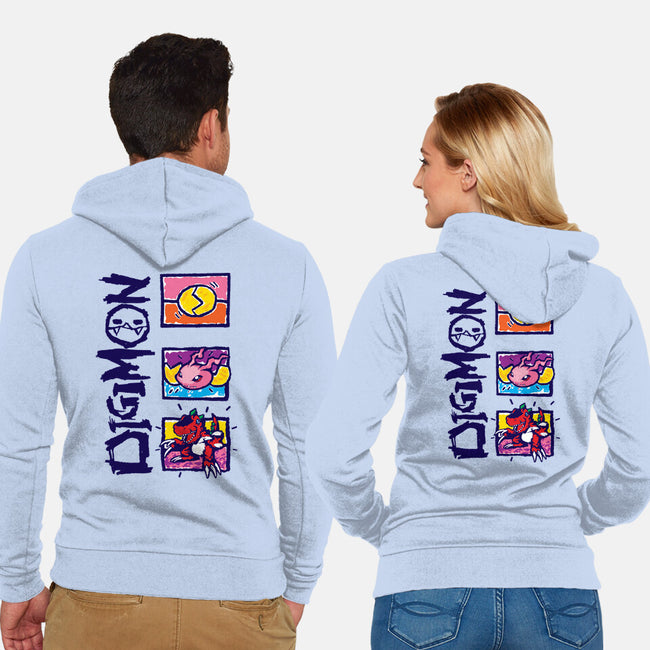 Digital Monsters-Unisex-Zip-Up-Sweatshirt-dalethesk8er