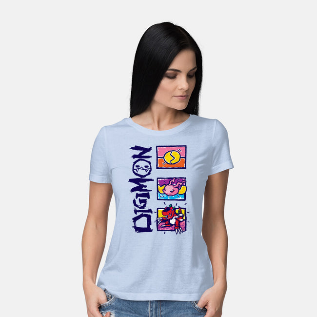 Digital Monsters-Womens-Basic-Tee-dalethesk8er