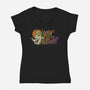 Spooky Halloween-Womens-V-Neck-Tee-kennsing