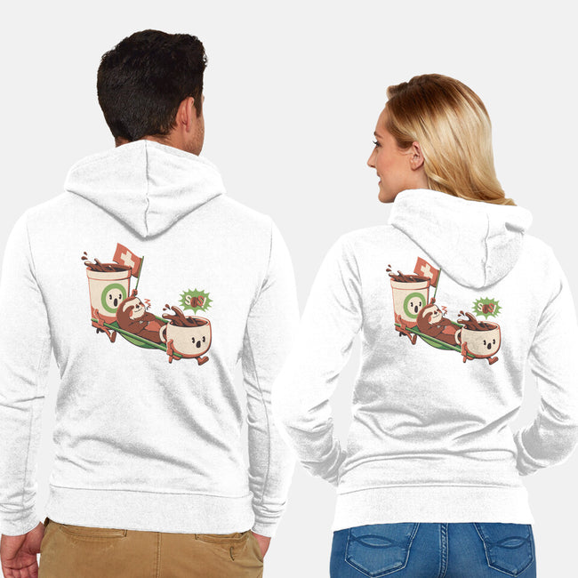 Coffee Rescue-Unisex-Zip-Up-Sweatshirt-tobefonseca