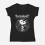 Snoopknot-Womens-V-Neck-Tee-retrodivision