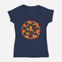 Autumn Kittens-Womens-V-Neck-Tee-erion_designs