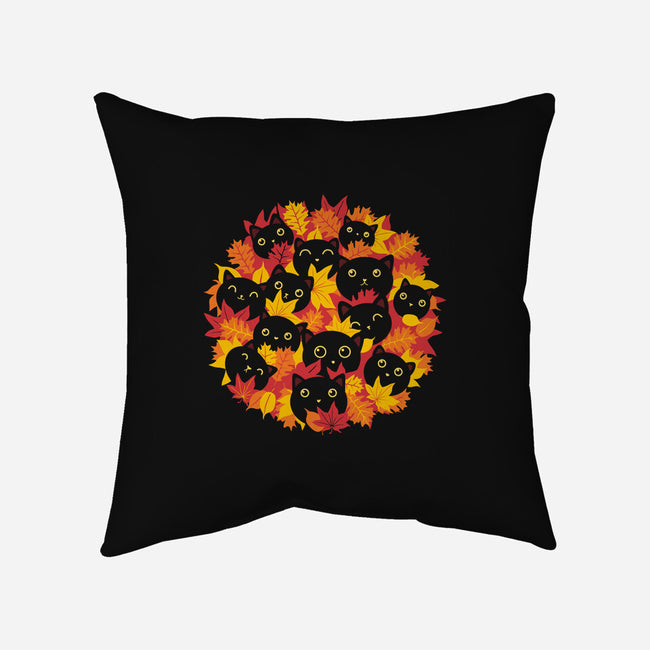 Autumn Kittens-None-Removable Cover-Throw Pillow-erion_designs