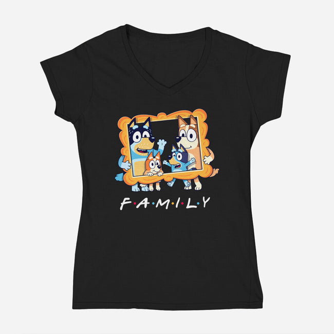 Family Friends-Womens-V-Neck-Tee-Getsousa!