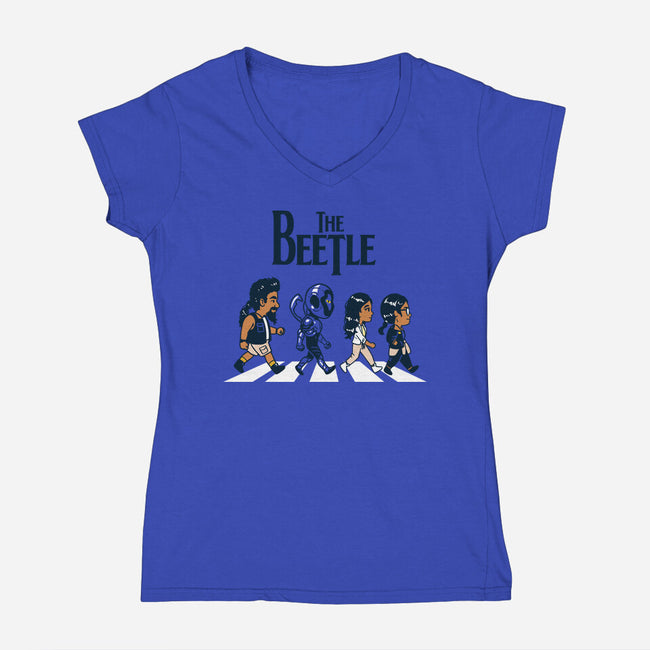 Blue Abbey-Womens-V-Neck-Tee-estudiofitas