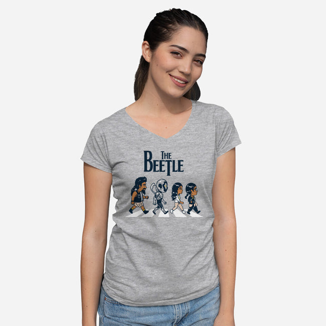 Blue Abbey-Womens-V-Neck-Tee-estudiofitas