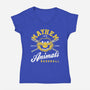 Mayhem Baseball-Womens-V-Neck-Tee-retrodivision