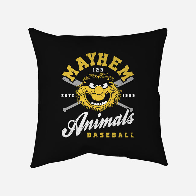 Mayhem Baseball-None-Non-Removable Cover w Insert-Throw Pillow-retrodivision