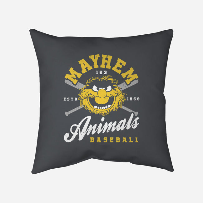 Mayhem Baseball-None-Non-Removable Cover w Insert-Throw Pillow-retrodivision