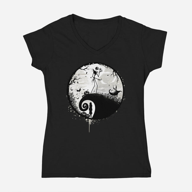 What's This?-Womens-V-Neck-Tee-rocketman_art