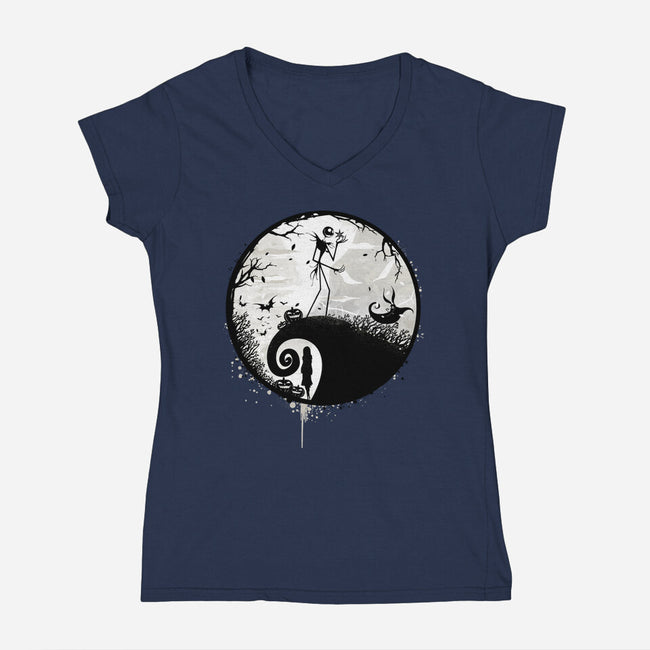 What's This?-Womens-V-Neck-Tee-rocketman_art