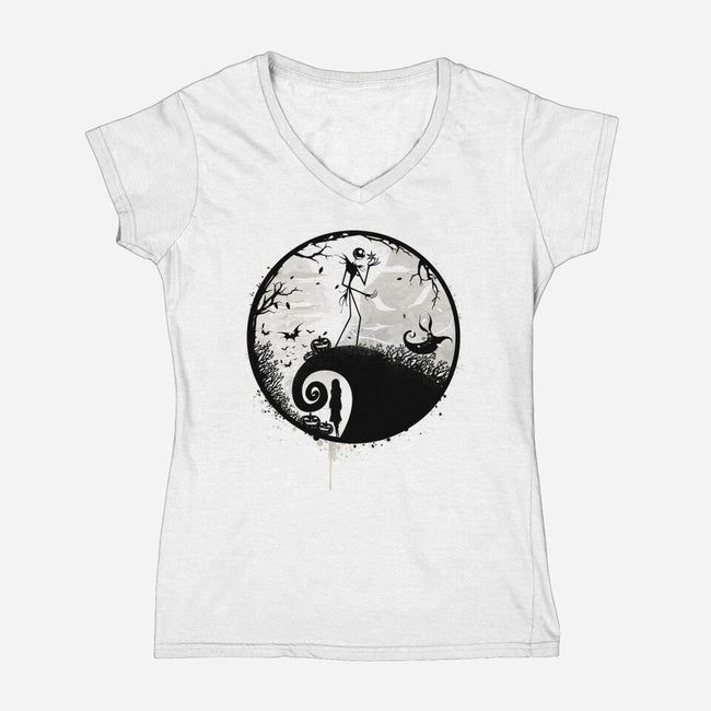 What's This?-Womens-V-Neck-Tee-rocketman_art