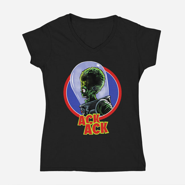 Ack Ack-Womens-V-Neck-Tee-zascanauta