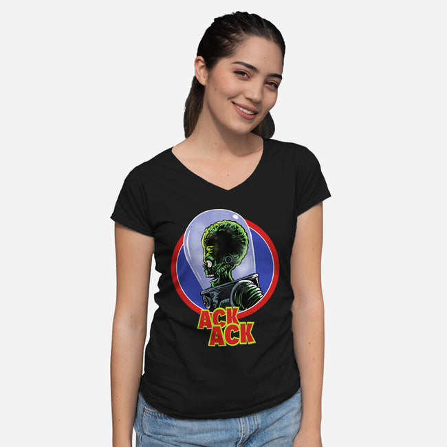 Ack Ack-Womens-V-Neck-Tee-zascanauta