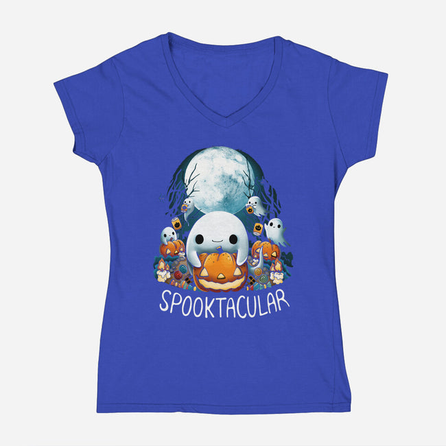 Spooktacular-Womens-V-Neck-Tee-Vallina84