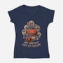 My Ghosts-Womens-V-Neck-Tee-Studio Mootant