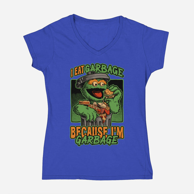 I'm Garbage-Womens-V-Neck-Tee-Studio Mootant