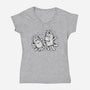 Cartoon Dog Sketch-Womens-V-Neck-Tee-nickzzarto