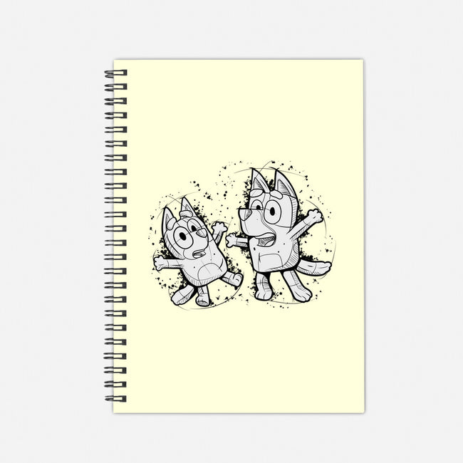 Cartoon Dog Sketch-None-Dot Grid-Notebook-nickzzarto