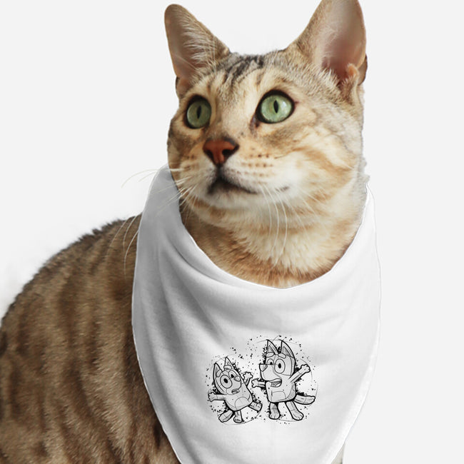 Cartoon Dog Sketch-Cat-Bandana-Pet Collar-nickzzarto