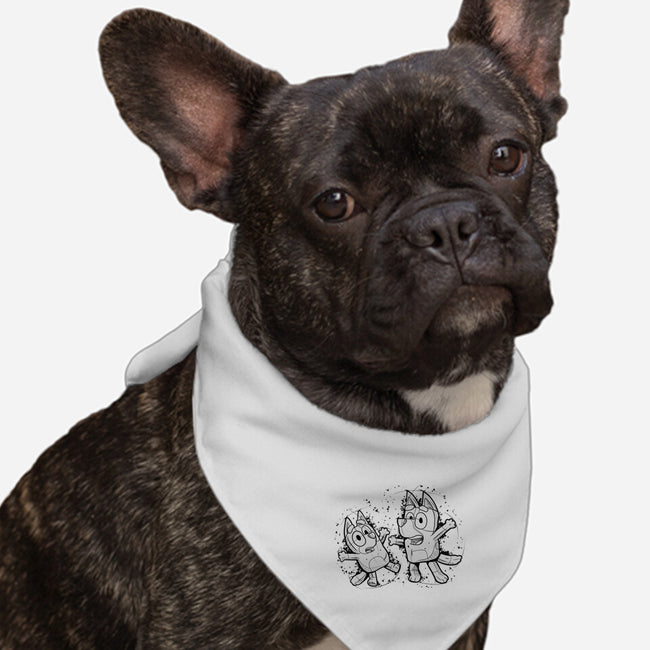 Cartoon Dog Sketch-Dog-Bandana-Pet Collar-nickzzarto